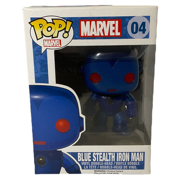 Marvel #04 Blue Stealth Iron Man Funko Pop (Imperfect Box)