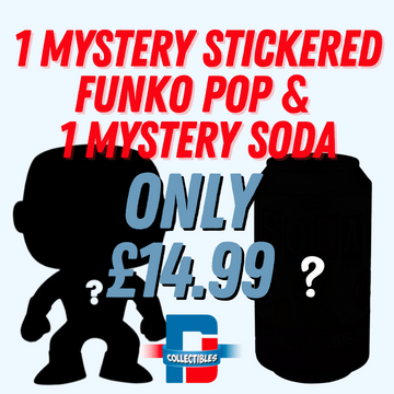 1 Mystery Stickered Funko Pop & 1 Mystery Sealed Funko Soda