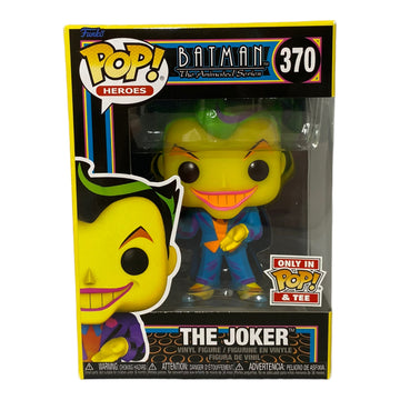 DC Batman The Animated Series #370 The Joker (Green Hair, Blacklight) Pop & Tee Exclusive Funko Pop