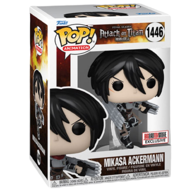 Attack On Titan #1446 Mikasa Ackerman BigBadToyStore Exclusive Funko Pop