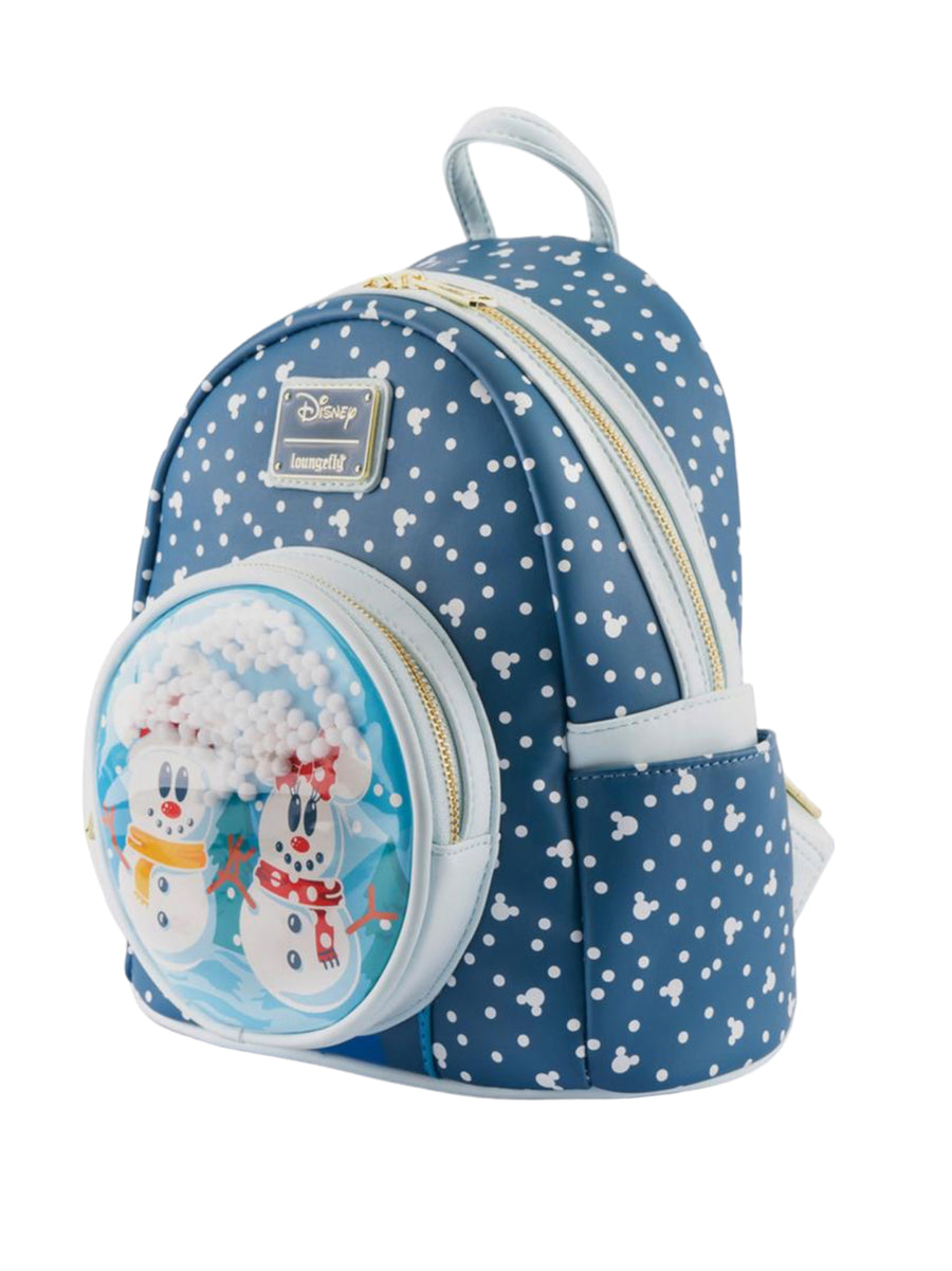 Loungefly - Disney Minnie And Mickey Snowglobe Mini Backpack