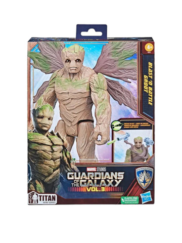 Marvel Studios' Guardians of the Galaxy Vol. 3 Titan Hero Series Blast 'N Battle Groot Action Figure (11.5")