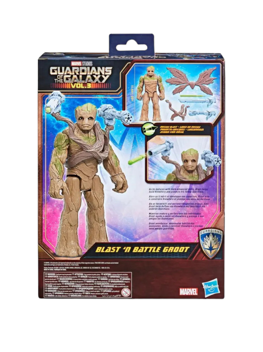 Marvel Studios' Guardians of the Galaxy Vol. 3 Titan Hero Series Blast 'N Battle Groot Action Figure (11.5")