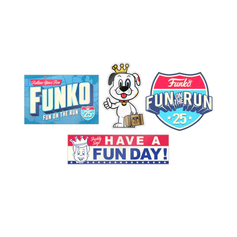 Fun on the Run 4 Pack Pin & Sticker Set - Fun on the Run Online Exclusive