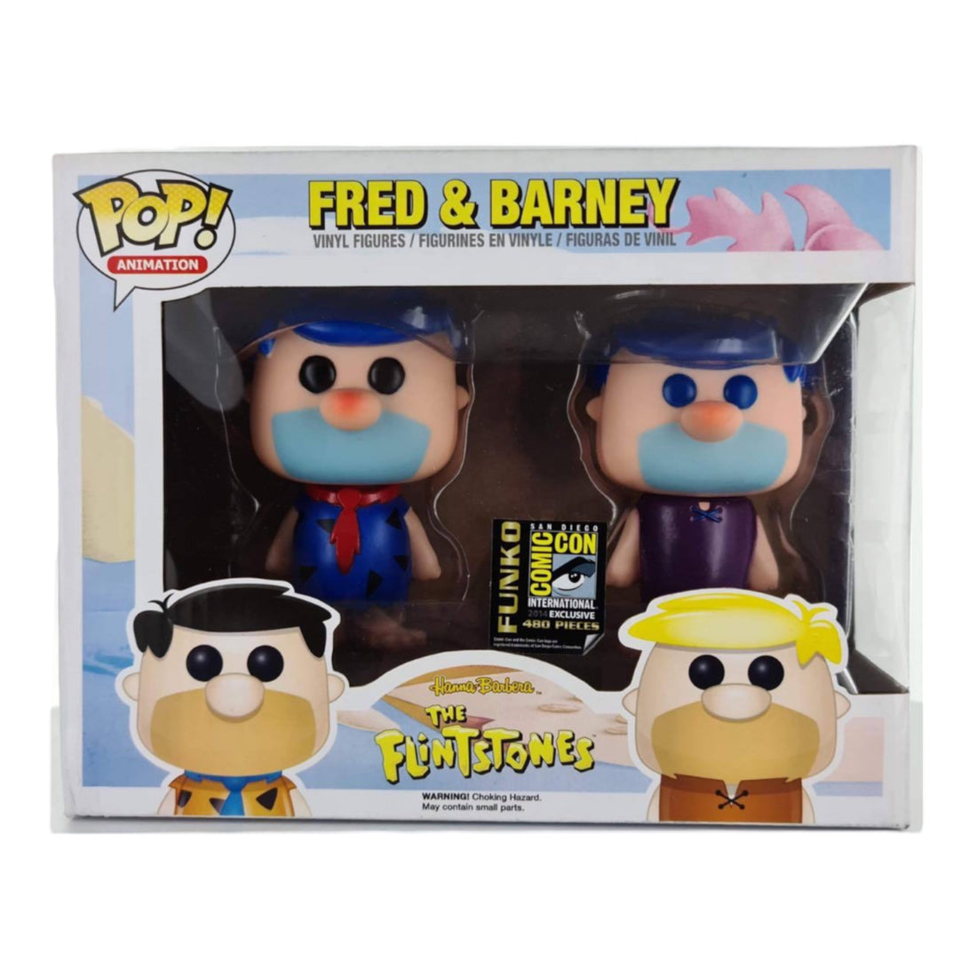 The Flintstones - Fred & Barney 2-Pack ( Blue Hair ) SDCC 2014 LE 480pcs Funko Pop