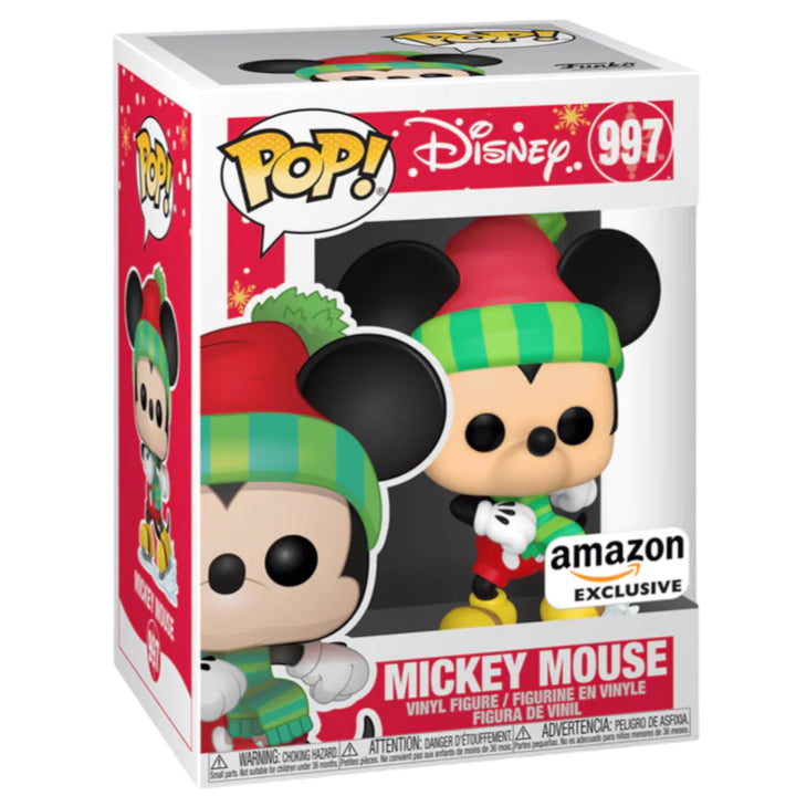 Disney #997 Mickey Mouse (Christmas) - Amazon Exclusive- Funko Pop