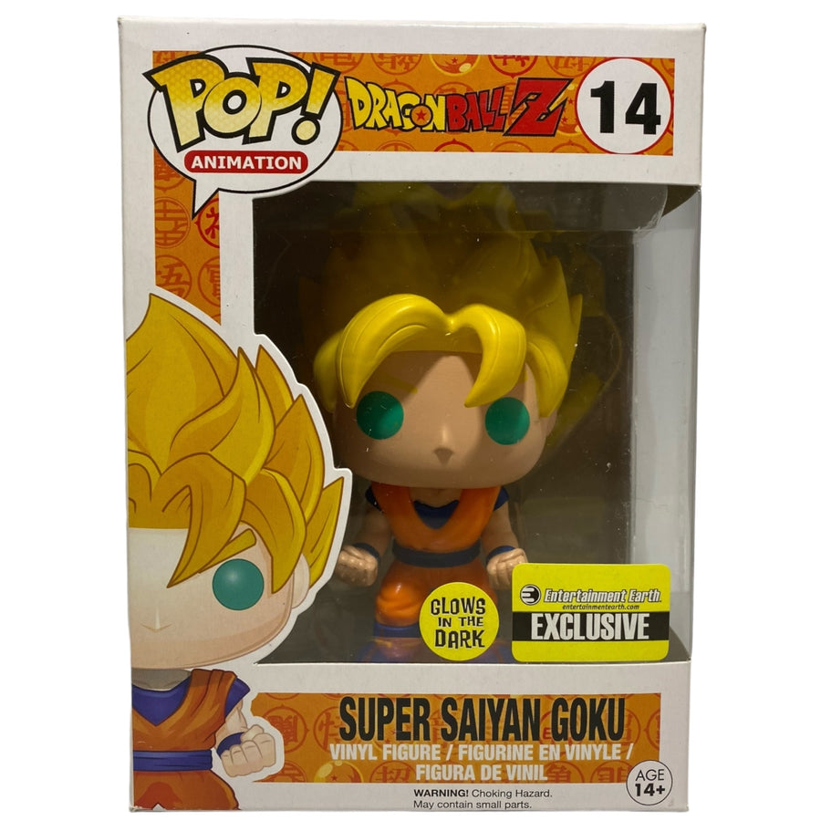 Dragon Ball Z #14 Super Saiyan Goku GITD Entertainment Earth Exclusive Funko Pop