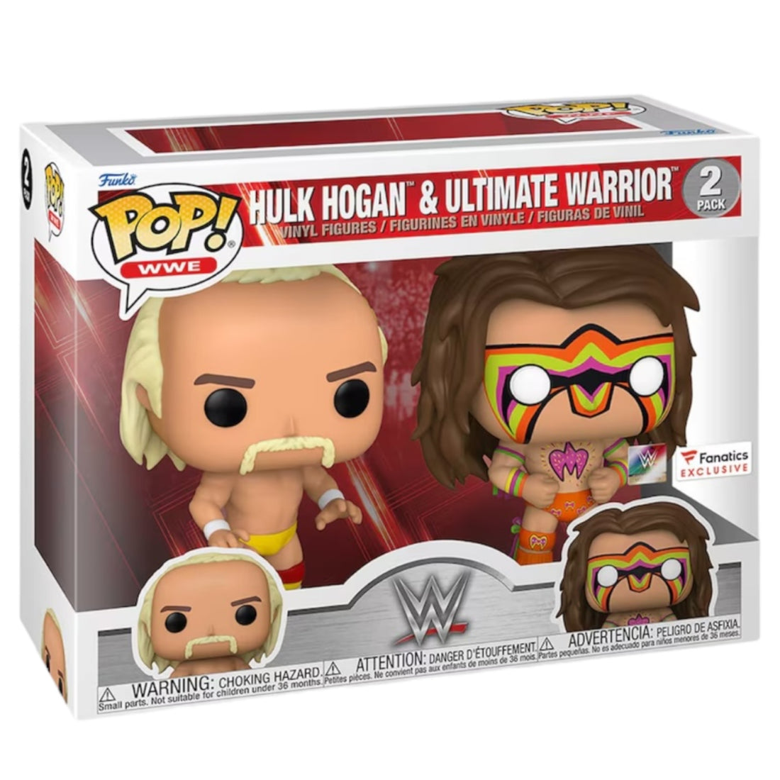 WWE Hulk Hogan & Ultimate Warrior 2 Pack Fanatics Exclusive Funko Pop