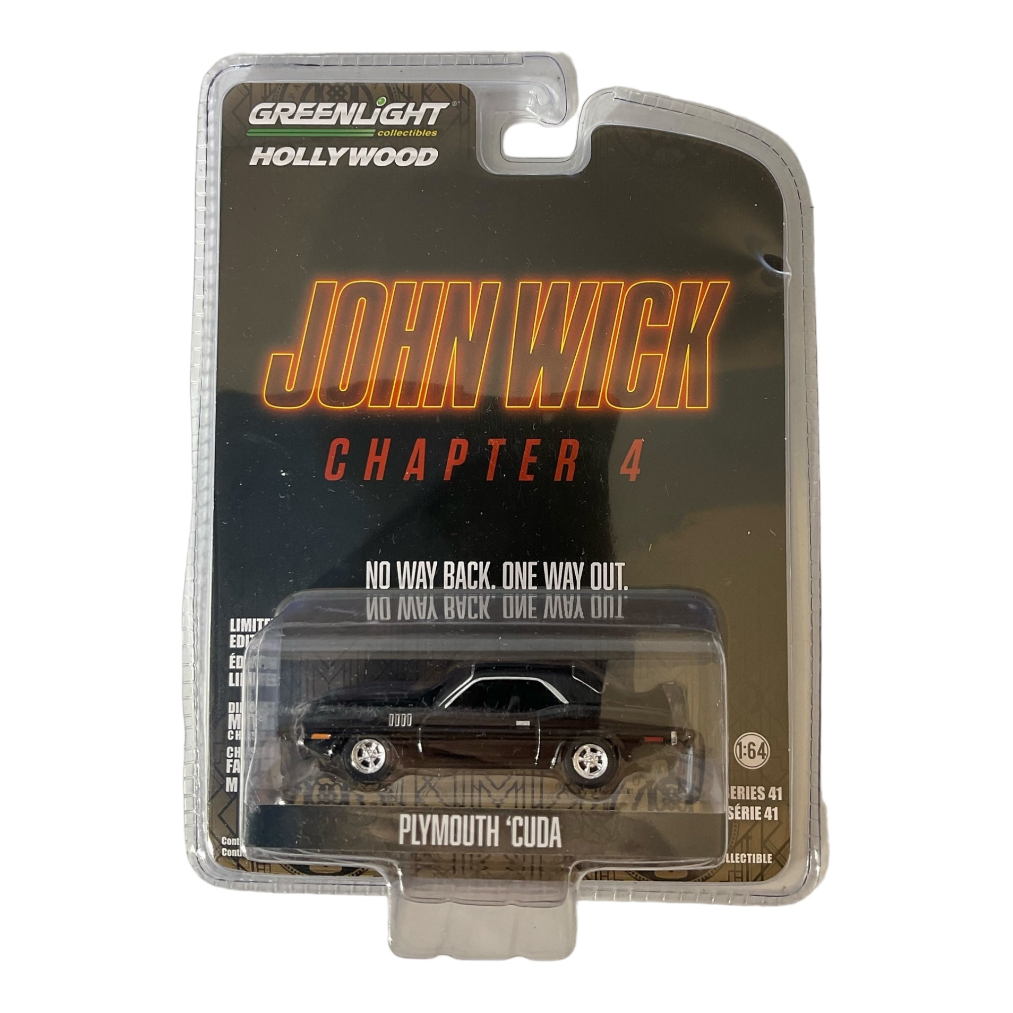 John Wick Chapter 4 Plymouth 'Cuda 1:64 Greenlight Collectibles Car ...