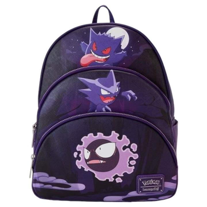 Loungefly Pokémon Gengar Evolution Triple Pocket Backpack