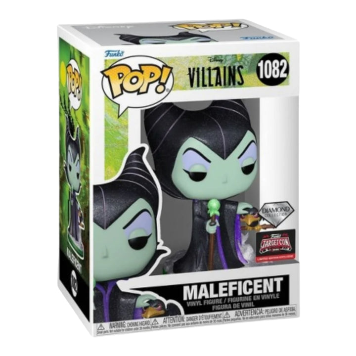 Disney Villains #1082 Maleficent Diamond 2023 Target Con Limited Edition Exclusive Funko Pop