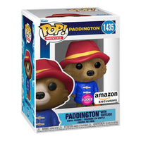 #1435 Paddington With Suitcase Flocked Amazon Exclusive Funko Pop