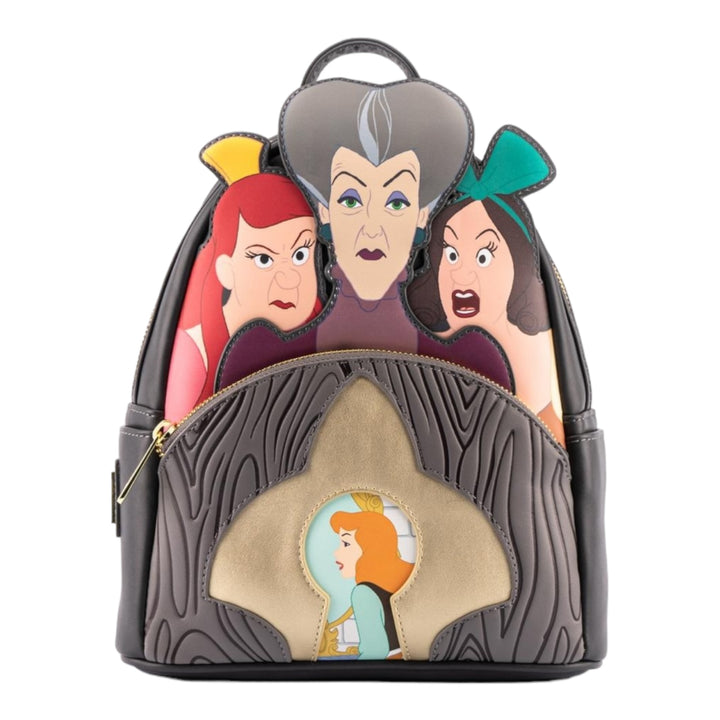 Loungefly Disney Vilains Scene Evil Stepmother And Step Sister Mini Backpack