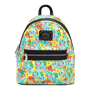 Loungefly Pokémon Starters Allover Print Mini Backpack - BoxLunch Exclusive