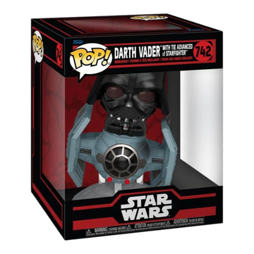 Star Wars #742 Darth Vader With Tie Advanced x1 Starfighter Funko Pop Deluxe