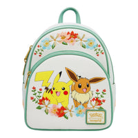 Loungefly Pokemon Pikachu and Eevee Floral Mini Backpack BoxLunch Exclusive