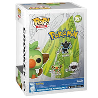 Pokemon #957 Grookey Flocked Exclusive Funko Pop