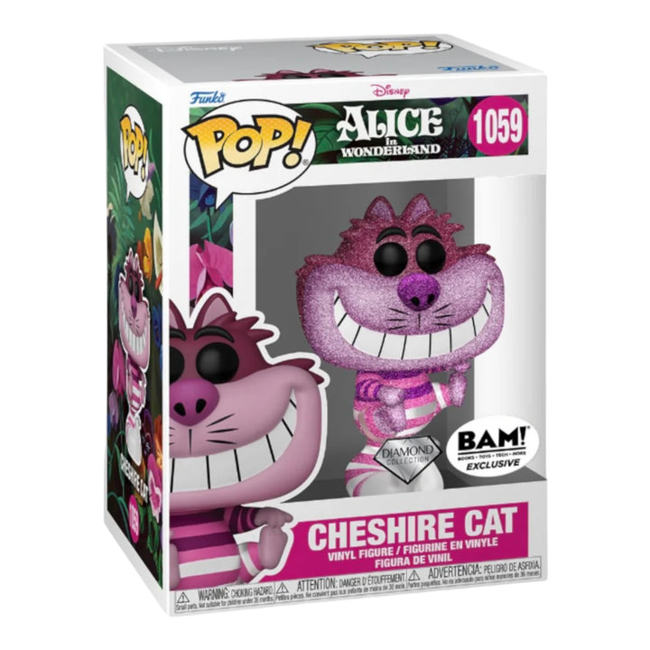 Disney Alice In Wonderland #1059 Cheshire Cat Diamond Bam Exclusive Funko Pop