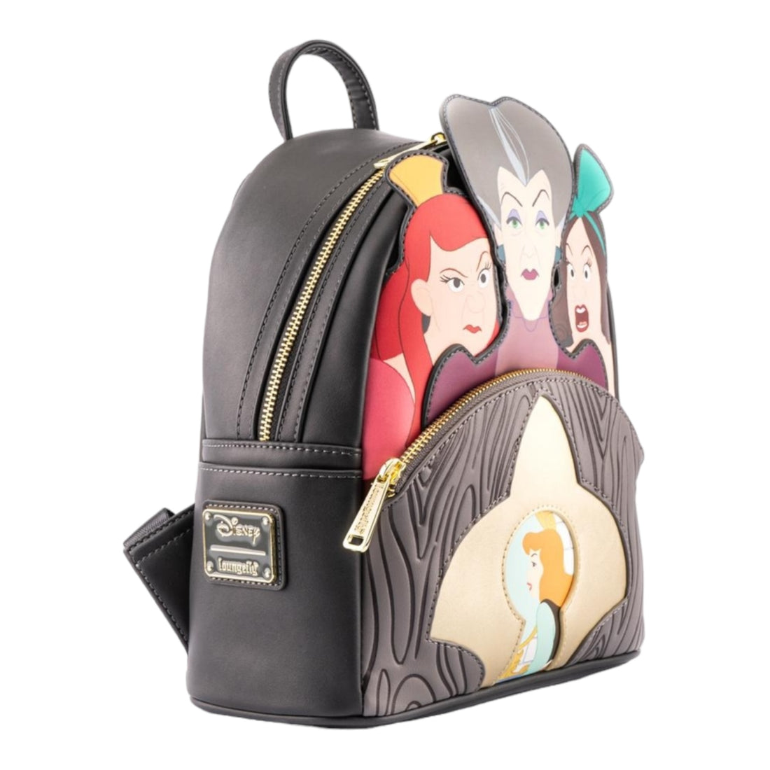 Loungefly Disney Vilains Scene Evil Stepmother And Step Sister Mini Backpack