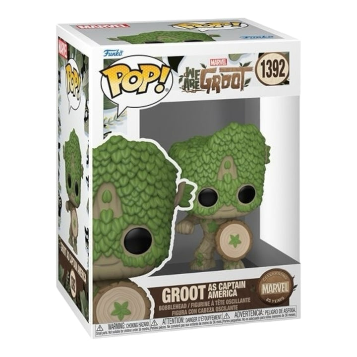 Marvel #1392 Groot As Captain America Funko Pop