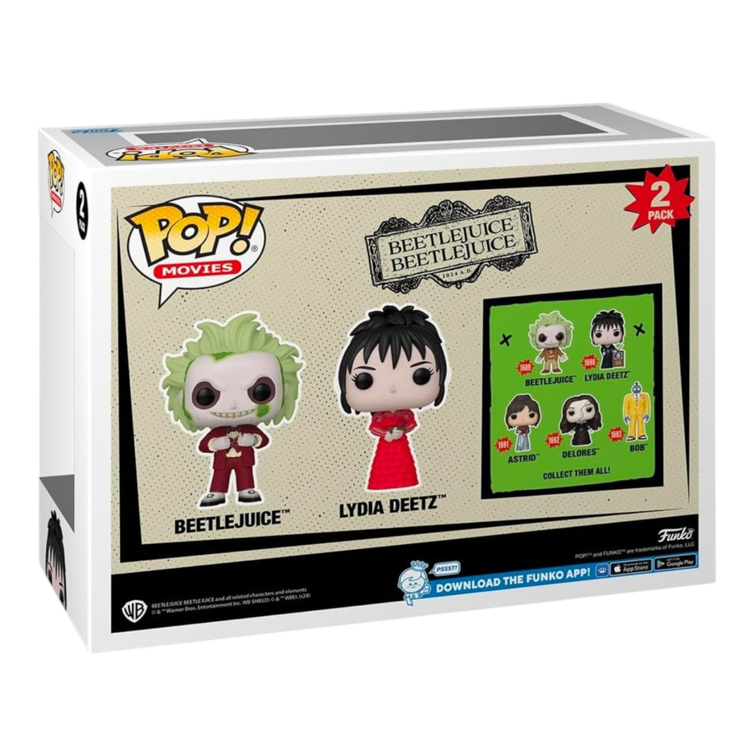 Beetlejuice & Lydia Deetz 2 Pack Funko Pop