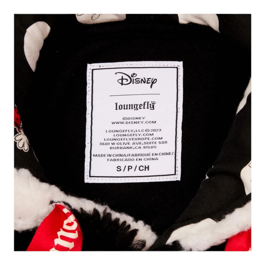 Loungefly Disney Minnie Rocks The Dots Sherpa Unisex Hoodie Medium