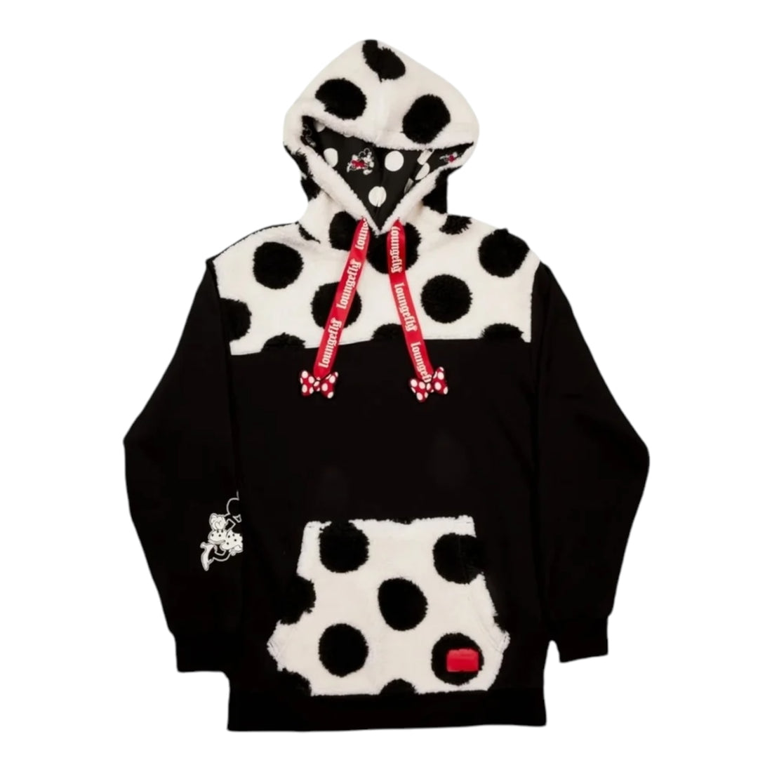 Loungefly Disney Minnie Rocks The Dots Sherpa Unisex Hoodie Medium