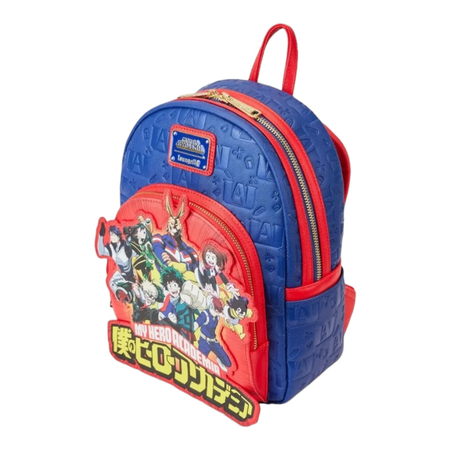 Loungefly My Hero Academia Group Embossed Logo Mini Backpack