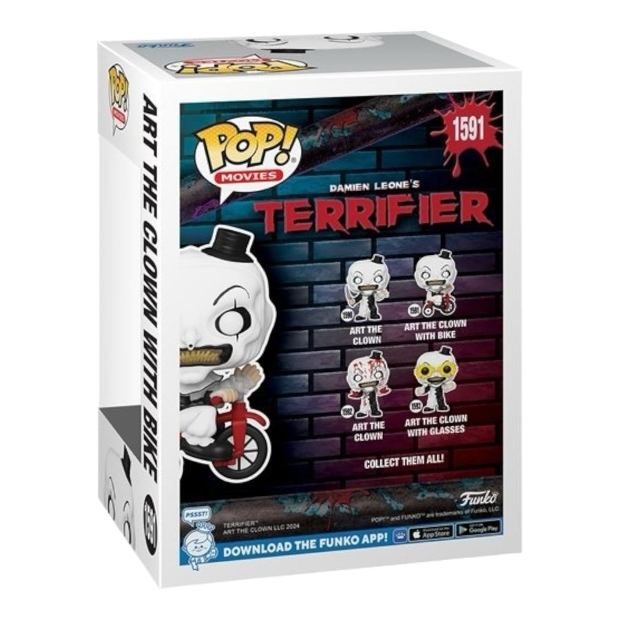 Terrifier #1591 Art The Clown With Bike Funko Pop