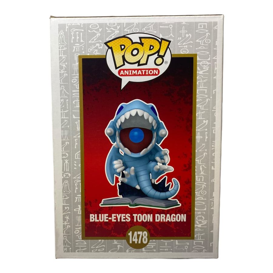 Yu-G-Oh #1478 Blue-Eyes Toon Dragon GITD Hot Topic Exclusive Funko Pop (Imperfect Box)