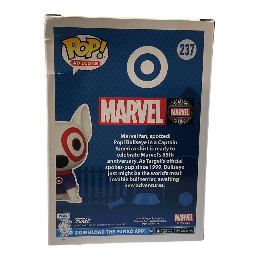 Ad Icons #237 Bullseye In Captain America Shirt Target Exclusive Funko Pop (Imperfect Box)