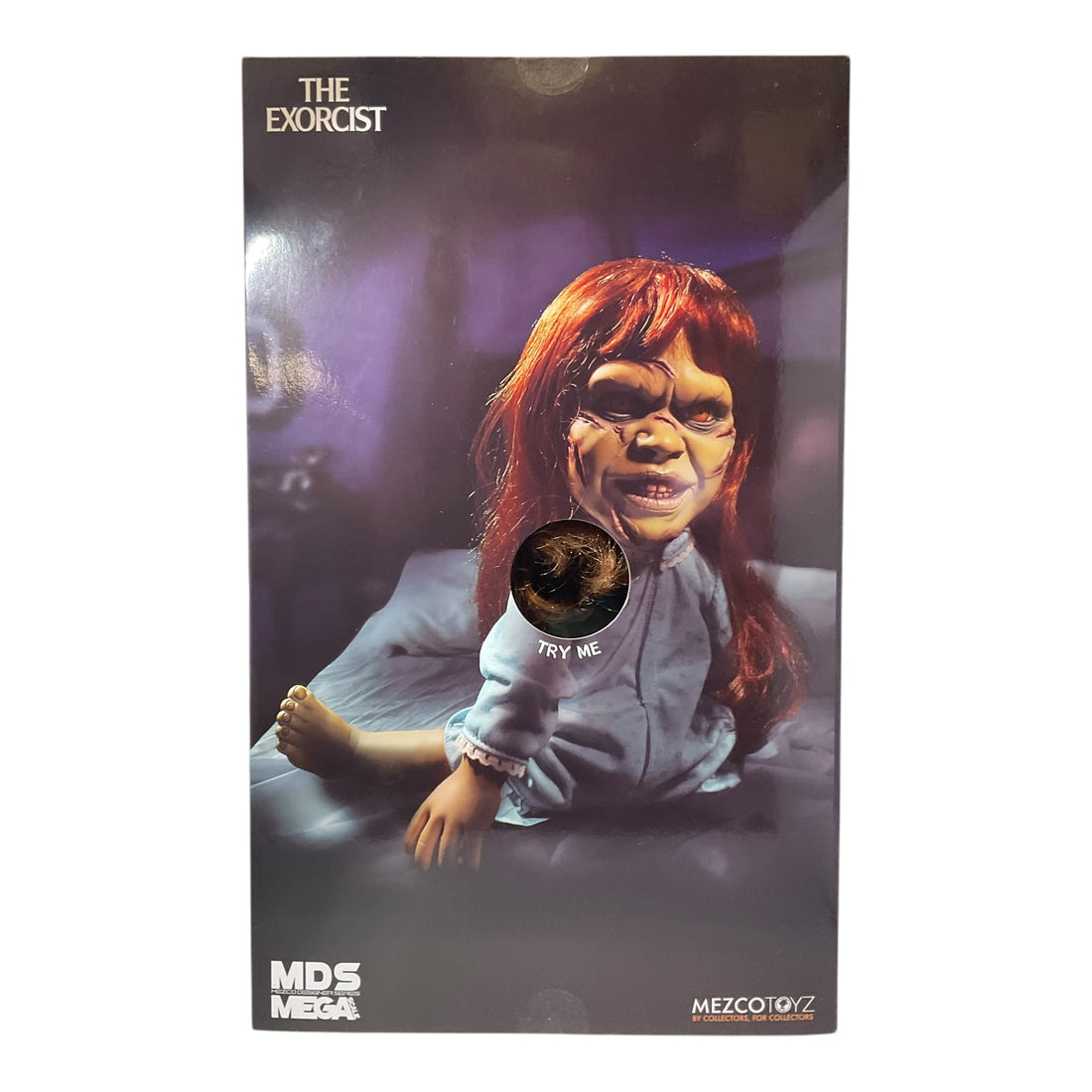 Mezco The Exorcist Regan 15" Mega Scale Talking Figure. (Imperfect Box)