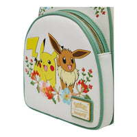 Loungefly Pokemon Pikachu and Eevee Floral Mini Backpack BoxLunch Exclusive