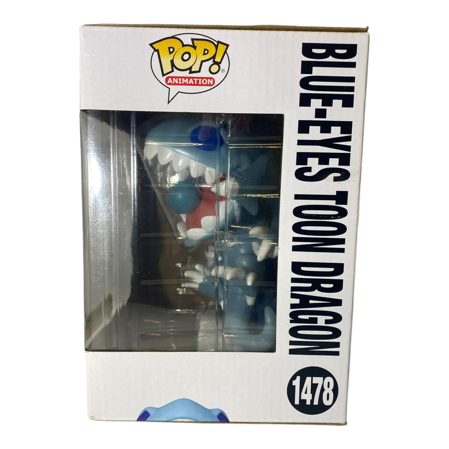 Yu-G-Oh #1478 Blue-Eyes Toon Dragon GITD Hot Topic Exclusive Funko Pop (Imperfect Box)