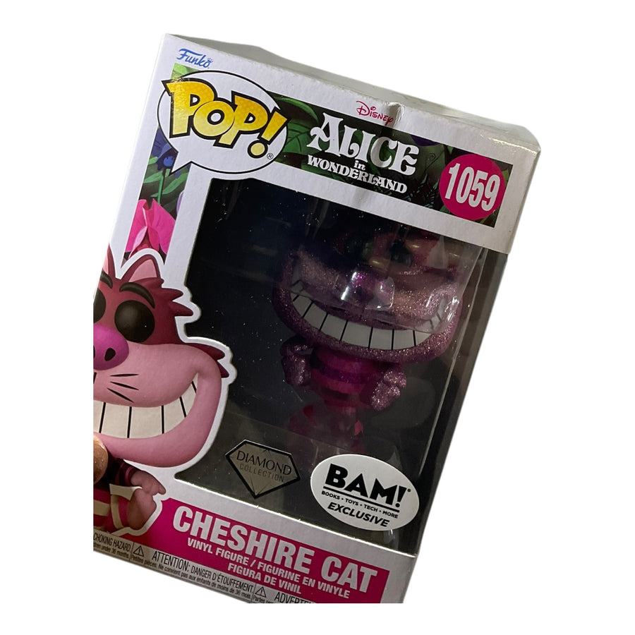 Disney Alice In Wonderland #1059 Cheshire Cat Diamond Bam Exclusive Funko Pop (Imperfect Box)