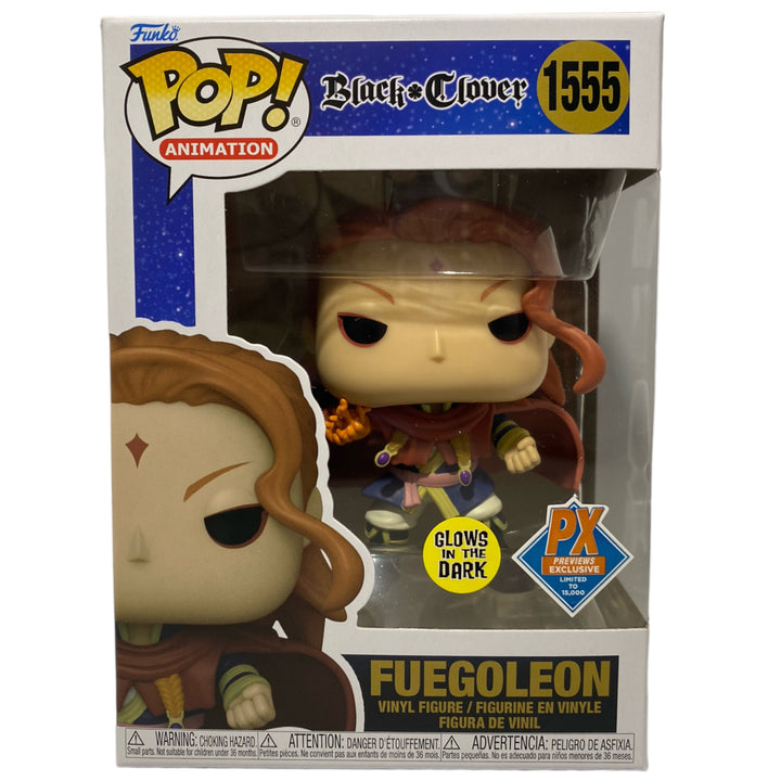 Black Clover #1555 Fuegoleon GITD PX Previews Funko Pop