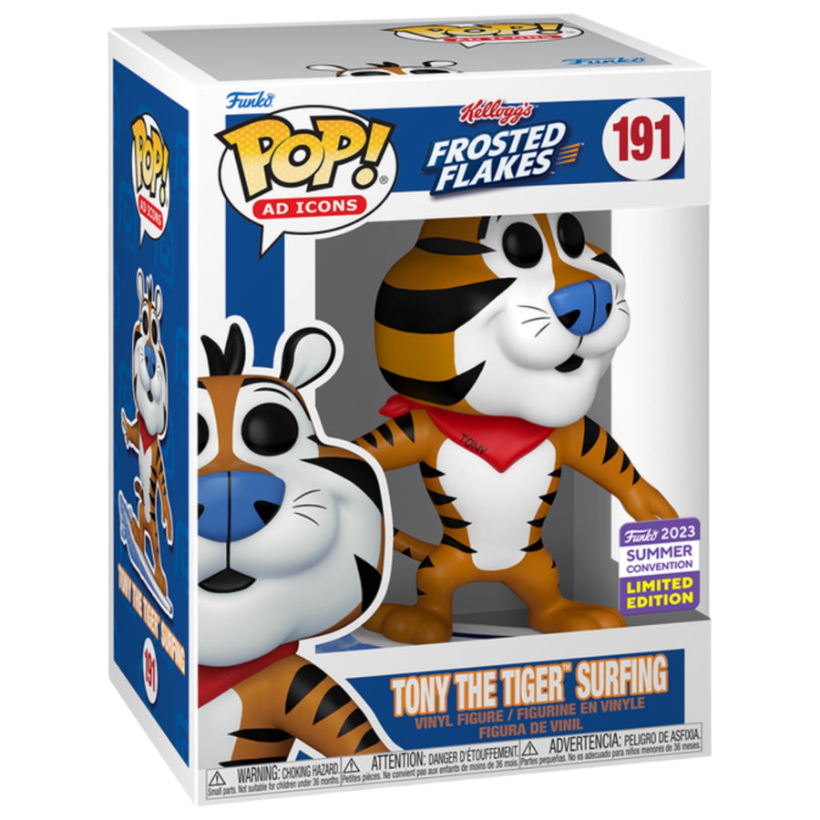 Ad Icons #191 Tony The Tiger (Surfing) 2023 Summer Convention Exclusive Funko Pop