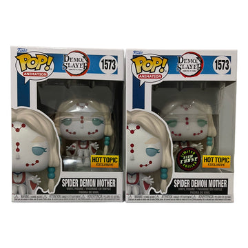 Demon Slayer #1573 Spider Demon Mother Hot Topic Exclusive Chase And Common Funko Pop Bundle